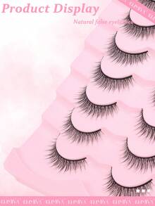 7对自然短款假睫毛，打造自然妆效，轻盈纤长，宛若天生。 - 黑色 - 查看 6