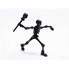 New Adjustable Skeleton Action Figure Toy Model, Comes With Weapon Accessories, Suitable For Collection, Desktop Decor, Birthday & Back To School Gift - Multicolor - View 4