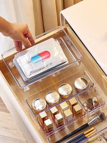 Hộp đựng đồ trong suốt dạng ngăn kéo, hộp đựng đồ trang điểm, hộp sắp xếp đồ dùng kiểu ngăn kéo, hộp sắp xếp đồ dùng để bàn, tiện dụng để đựng mặt nạ, son môi, nước hoa, cọ trang điểm, phấn mắt, sản phẩm chăm sóc da, dụng cụ nhà bếp, đồ ăn nhẹ, văn phòng phẩm, đồ trang trí phòng ngủ, đồ trang trí nhà cửa, đồ trang trí phòng tắm, hộp đựng đồ trang điểm, đồ trang trí phòng. - Nhiều màu - Xem 5