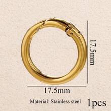 1个不锈钢竹纹圆形、心形、方形扣环连接器，可用于制作钥匙扣、项链、手链等DIY饰品，适合日常佩戴。 - 釦子 - 查看 11