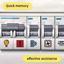 70pcs/Set Electrical Box Switch Identification Stickers - PVC Material - 70 Small Electrical Box Switch Stickers - View 5