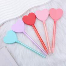 1 pieza Nuevo bolígrafo con espejo con forma de corazón, regalo del Día de San Valentín, bolígrafo de espejo acrílico de colores, escritura suave, a prueba de roturas, recargable, color aleatorio - Múltiple - Ver 8
