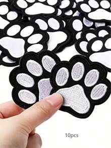10片/包 黑色狗爪和猫爪布贴 - 多色 - 查看 6
