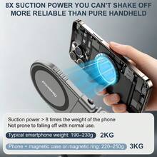 Magnetic Smartphone Selfie Grip Handle, Convenient Shooting Camera Grip With Wireless Remote Control, Compatible With All Phones, Supports Video Recording. Battery Capacity: 50 MAh - View 7