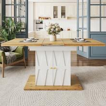 Dining Tables - White + MDF+Metal - View 2