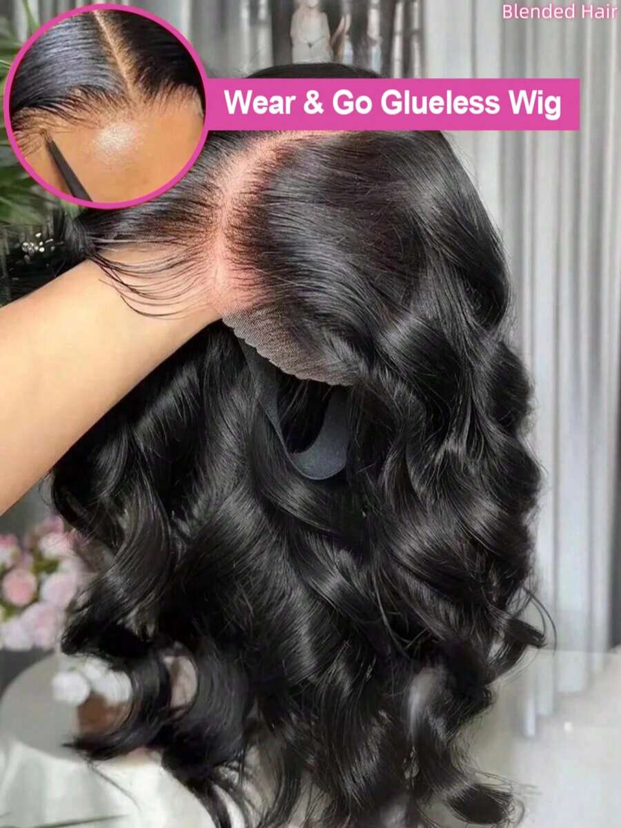 5x5 即戴即用型无胶黑色水波纹蕾丝闭合假发，巴西原生人发混纺，13x4 高清透明自然色水波纹蕾丝前额假发，预先拔毛，5x5 预剪自然发际线带婴儿发，200% 密度，5x5 深波纹短款波波头蕾丝前额假发，适合日常佩戴