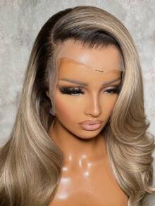 Ash Ombre Blonde Body Wave Human Hair Wig For Women 13x4 HD Lace Front Wigs Pre Plucked With Baby Hair Blonde Ombre Colored Water Wave Lace Frontal Wig Glueless 250 Density Human Hair Wigs For Daily Wear - Màu ombre - Xem 4