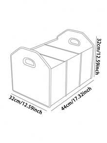 1pc Butterfly Print Multi-Functional Car Trunk Organizer, Foldable Car Storage Box With Compartments - Multicolor - View 6