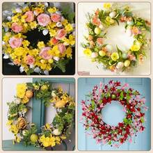 Pcs 13.4 Inch Unfinished Wooden Wreath Rings Crafts Wooden Spring Wreath Form Hanging Door Hoop Garland For Home Decor Floral Arrangements, Spring Easter Decor(0.1 Inch Thick,With 30 Holes) - 伍德伍德 - 查看 6