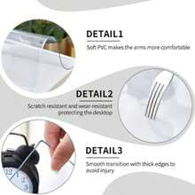 PVC Transparent Table Protector – 1.0mm Thick Waterproof Oil & Heat-Resistant For Dining, Coffee Tables And Desks-Home & Office - Transparent - View 10