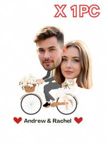 1/3/5pcs Custom Creative Wedding Keychain With Personalized Acrylic Photo Portrait - Customize Couple Photos And Text, Personalized Photo Keychains, Wedding, Anniversary, Valentine's Day Gifts - Multicolor - View 14