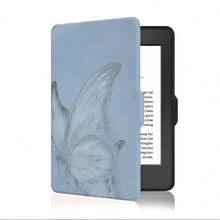 蝴蝶蓝保护套，适用于 7/6.8/6 英寸 Kindle Paperwhite（第 12/11/10/7/6/5 代 - 2024 年款）| Kindle 电子阅读器 Colorsoft Signature Edition 配件，可爱简约保护套，轻薄便携 | 超薄保护套，适合作为礼物送给同事和朋友 - 彩色 - 查看 6