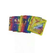 55pcs Pokemon Gold Foil Trading Cards, Pokemon Anime Character Cards In Black/Silver/Gold Foil, English Anime Game Cards Creative Tabletop Game Card Set, Random Patterns - Multicolor - View 8