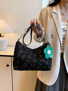 New Fashion Women's Handbag, Pleated Crescent-Shaped Bag, Casual Chic Korean Style Shoulder Bag, Commuting Crossbody Bag - Multicolor - View 7