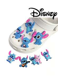 8pcs Stitch Clogs Accessories, Stitch Shoe Charms/Lilo And Stitch Charms/Cute Stitch Shoe Decorations/ Stitch Charms/PVC Stitch Shoe Charms/Soft Rubber Stitch Charms/3D Stitch Charms/Cute Stitch Charm Set/Cartoon Stitch Shoe Pins/Anime Stitch Clogs Charms/Removable Stitch Shoe Accessories/DIY Stitch Shoe Decals - Multicolor - View 2
