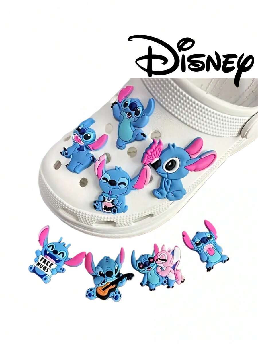 8pcs Stitch Clogs Accessories, Stitch Shoe Charms/Lilo And Stitch Charms/Cute Stitch Shoe Decorations/ Stitch Charms/PVC Stitch Shoe Charms/Soft Rubber Stitch Charms/3D Stitch Charms/Cute Stitch Charm Set/Cartoon Stitch Shoe Pins/Anime Stitch Clogs Charms/Removable Stitch Shoe Accessories/DIY Stitch Shoe Decals