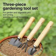 Complete Gardening Kit: 3 Ergonomic Heavy-Duty Metal Tools + 1 Transparent Watering Can, Suitable For Home Gardens, Lawn Care And Succulent Plant Maintenance - Four-piece Set - View 5