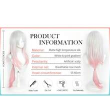 YEWELL 30 Inch Gradient Pink Fifth Personality Role-Playing Headgear Daily Series Japanese Cosplay Headgear Series Multi-Style Interpretation Of Cartoon Anime Suitable For Private Parties Daily Role-Playing Halloween - Pink Ombre - View 6