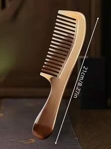 Large Horn Comb, Thick Massage Brush With Plastic Teeth, ABS Plastic Handle, Suitable For All Hair Types, Natural Material, Unique Comb Pattern - Multicolor - View 7
