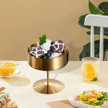 1pc Ins Style Stainless Steel Ice Cream Cup, Pudding Cup, High Stem Dessert Cup, Cold Drink & Juice Cup - Multicolor - View 5