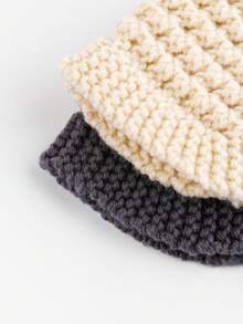 1件手工针织发带，保暖护耳针织帽，宽檐发带，发饰，头饰，秋冬 - A - 查看 7