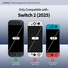 Rockyland For Switch2 NS2 Screen Protector 2025-7.9 Inch NS2 Screen [Easy Installation Kit] Military Grade Shatterproof 9H Tempered Glass For Switch2 Screen Case Friendly - View 5