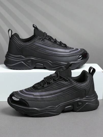 2026 Thick Sole Chunky Sneakers, Breathable Mesh Casual Sports Shoes, Men's Casual Sports Shoes, Shock-Absorbing Outdoor Running Shoes, Men's Fashion Versatile Mecha-Inspired Outdoor Shoes, Unisex Couple Sports Shoes