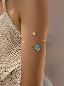 1 chiếc vòng tay hình sao biển phong cách nghỉ hè dành cho nữ, trang sức đeo tay kiểu bãi biển, phụ kiện trang trí cơ thể khi đi biển. - Nhiều màu - Xem 3