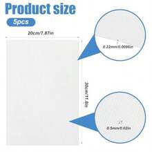 Ptwola 5 Sheets 0.5mm White Fursuit Eye Mesh Printable Waterproof Eyes Mesh Sheet Fursuit Meshs PVC Meshs Fabric For Mask Furry Cosplay Props Craft Fursuits Handicrafts Sculpting Making Christmas - 白色 - 查看 2
