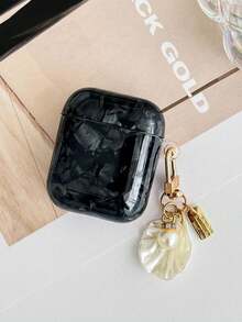 1pc Black Shell Texture TPU Shockproof Protective Case For AirPods Pro 2 Wireless Bluetooth Earphones - Multicolor - View 3