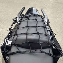 11.81" X 11.81" Elastic Cargo Net For Motorcycle & Bike - Stretchable Luggage Net With Hooks For Helmet & Bag Storage, Universal Fit For Most Models - A - View 4