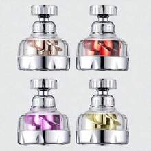 Filtro Purificador de Agua para Grifo con Cabezal Giratorio 360°, Ahorro de Agua y Alta Presión, Adaptador Universal Antisalpicaduras para Cocina y Baño - Multicolor - Ver 6