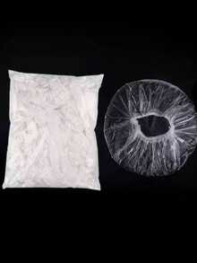 50/100pcs Disposable Plastic Shower Caps, Waterproof Shower Head Covers, Beauty Dye & Dust Protection Hair Caps, Suitable For Kitchen, Hotel, Salon, Bathroom, Kitchen Supplies, Cleaning Protection, (Pink, White, Yellow, Blue), Back To School Season - Multicolor - View 11