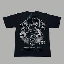 Darc Wolves Sport Oversized Men T-Shirts Fitness Bodybuilding Gym Short Sleeve Lightning Skull Tee Workout Men Darcs Wolf Shirts - màu đen - Xem 1
