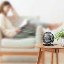 Ventilador de escritorio USB SWEETFULL, pequeño pero potente, personal y portátil, silencioso con 3 velocidades, ventilador de mesa/escritorio ajustable mini para enfriar el hogar, la oficina, el coche, regalos de verano - Multicolor - Ver 13