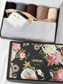 1 Box Premium Jersey Hijab Set, 5pcs Headscarves + 2pcs Hair Clips, Muslim Turbans, Daily Casual Outdoor Hijab, Breathable Shawl, Scarf Set, Gift Box, Holiday Gift - Multicolor - View 5