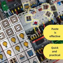70pcs/Set Electrical Box Switch Identification Stickers - PVC Material - 70 Small Electrical Box Switch Stickers - View 4