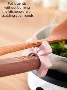 1Pc Silicone Butterfly Spoon Rest Heat Resistant Reusable Washable Kitchen Spoon Holder Portable Storage Rack Kitchen Gadget - Multicolor - View 15