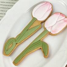 Creative Tulip Flower Mother's Day Cookie Cutter Mold Blossom Biscuit Stamp Icing Cookie Fondant Cake Pastry Dessert Baking Tool Back To School - View 4