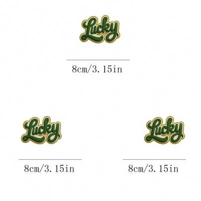 1/2/3片装印花文字熨烫贴纸，适用于DIY T恤、牛仔裤、连帽衫、包包、枕头（混色），节日工艺品，耐用装饰贴纸，服装点缀，派对装饰