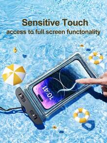 Universal 5/4/3/2/1 Waterproof Phone Pouch, Underwater Photography Gadget, Touchscreen, Halter, Suitable For Drifting, Diving, Swimming, Hot Spring, Water Park - Multicolor - View 5