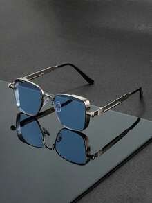 复古朋克 Y2K 蒸汽朋克时尚眼镜，百搭造型，方便携带，男士时尚眼镜假日必备 - 彩色 - 查看 7