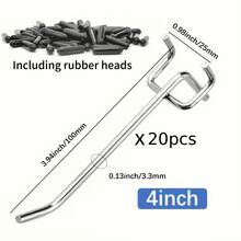 20pcs Heavy-Duty Pegboard Hook Set - Stainless Steel Construction, Ideal For Garage Organization And Tool Storage, Office Essential - 20pcs - View 9