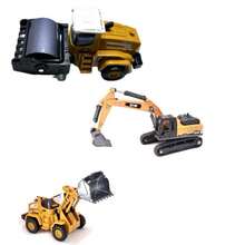 Miniature Tractor, Excavator, Forklift, Crane 1/50 Scale Construction Vehicles - Kit With 3 (3) - View 2