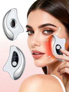 Hailicare Masajeador Gua Sha con calefacción y vibración, pantalla LCD, multiusos, portátil para oficina, viaje y regalo de festival - Blanco - Ver 12