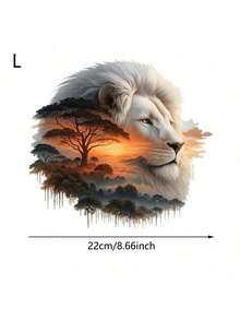 1pc/2pcs/3pcs Sunset White Lion Heat Transfer Vinyl Stickers, Easy To Iron, Washable And Durable, Suitable For DIY T-Shirts, Jeans, Backpacks And Pillows - L - View 10