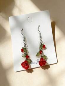 一对时尚优雅的马蹄莲设计简约女士日常Y2K风格理想礼物耳环 - 耳環 - 查看 4