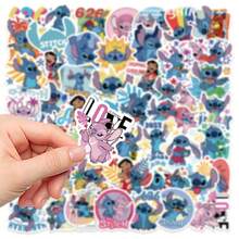 Disney 50pcs Stitch Themed Waterproof Stickers, Suitable For Water Bottles, Laptops, Skateboards, Guitars, Chairs, Desktops, Tablets, Phones, Phone Cases, Home Decor, Back To School Supplies, Holiday & Birthday Party Gifts - 50pcs - View 2