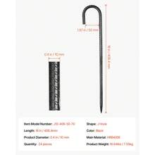 Inserto filettato - J-Haken, 40,6 cm, 10 mm, 24 pezzi - Visualizzare 7