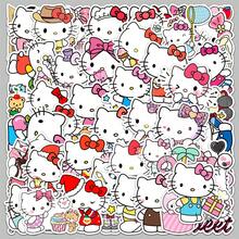 SANRIO 50/100张可爱卡通贴纸 - 光面卡通贴纸，自粘PVC材质，适用于笔记本电脑、手机壳、水瓶等。包含花卉、水果和各种可爱图案。 - 彩色 - 查看 3